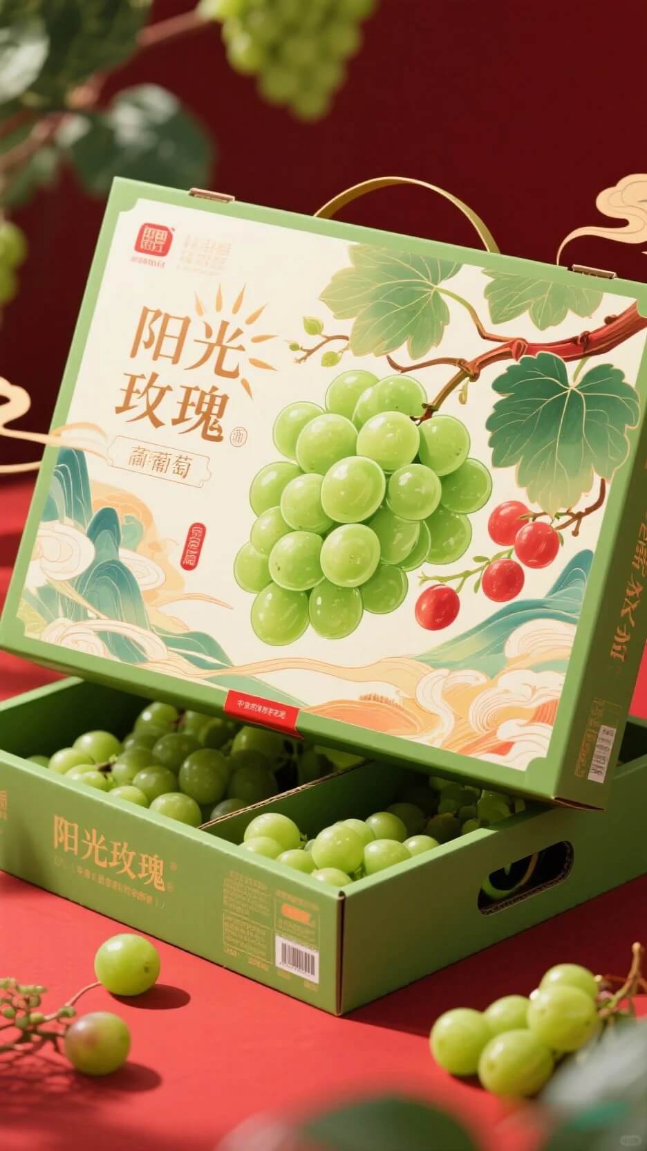 阳光玫瑰包装礼盒 - 作品图片 1