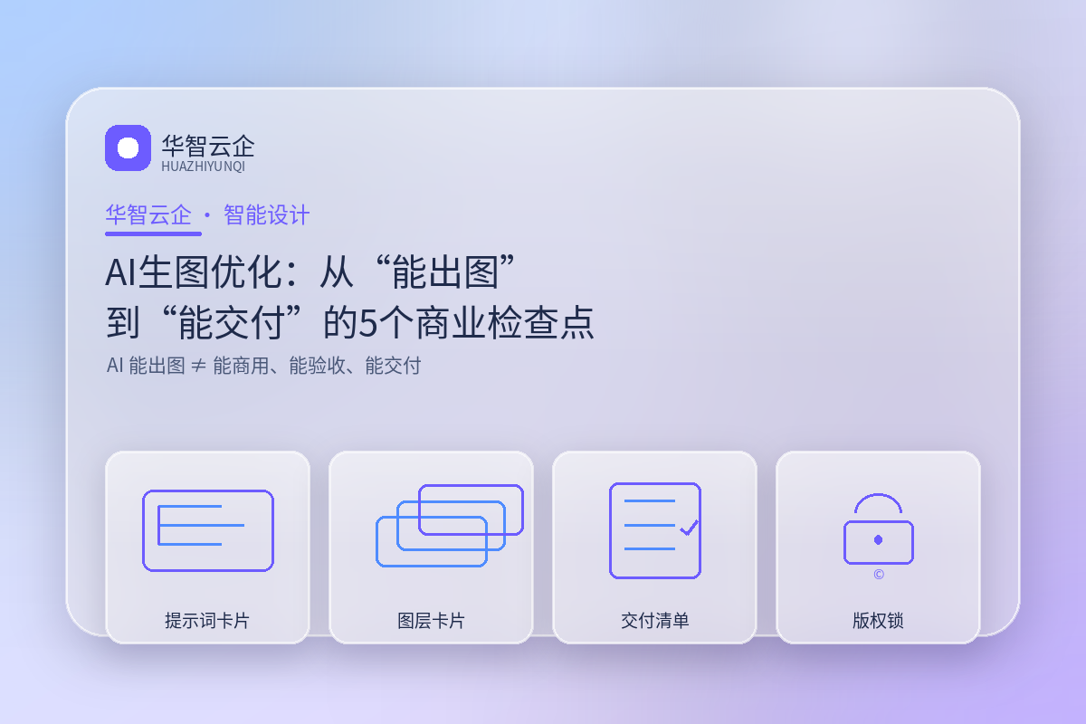 AI生图优化：从能出图到能交付的5个商业落地检查点
